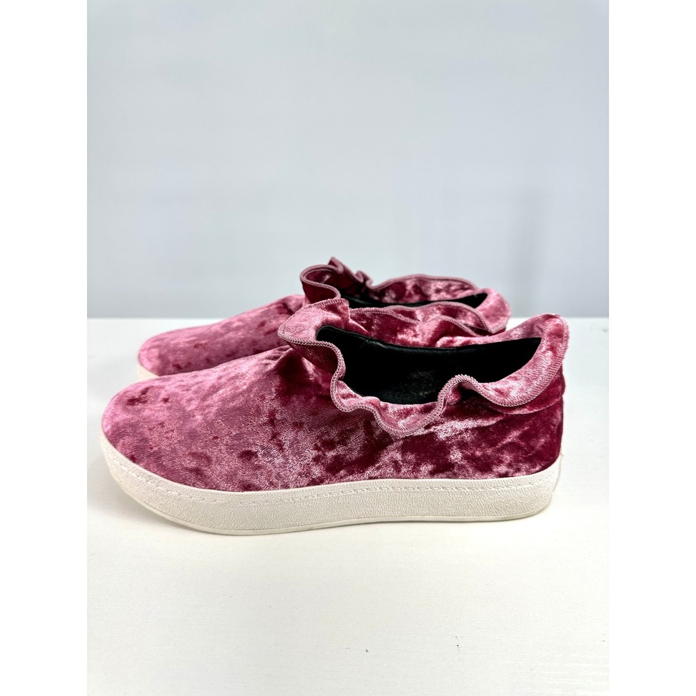 Opening Ceremony Didi velvet slip-on sneakers EUR 37 ashโ rose pink ruffled
